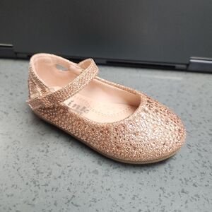 Rosegold Rhinestone Mary Jane Comfory  Baby Shoes
